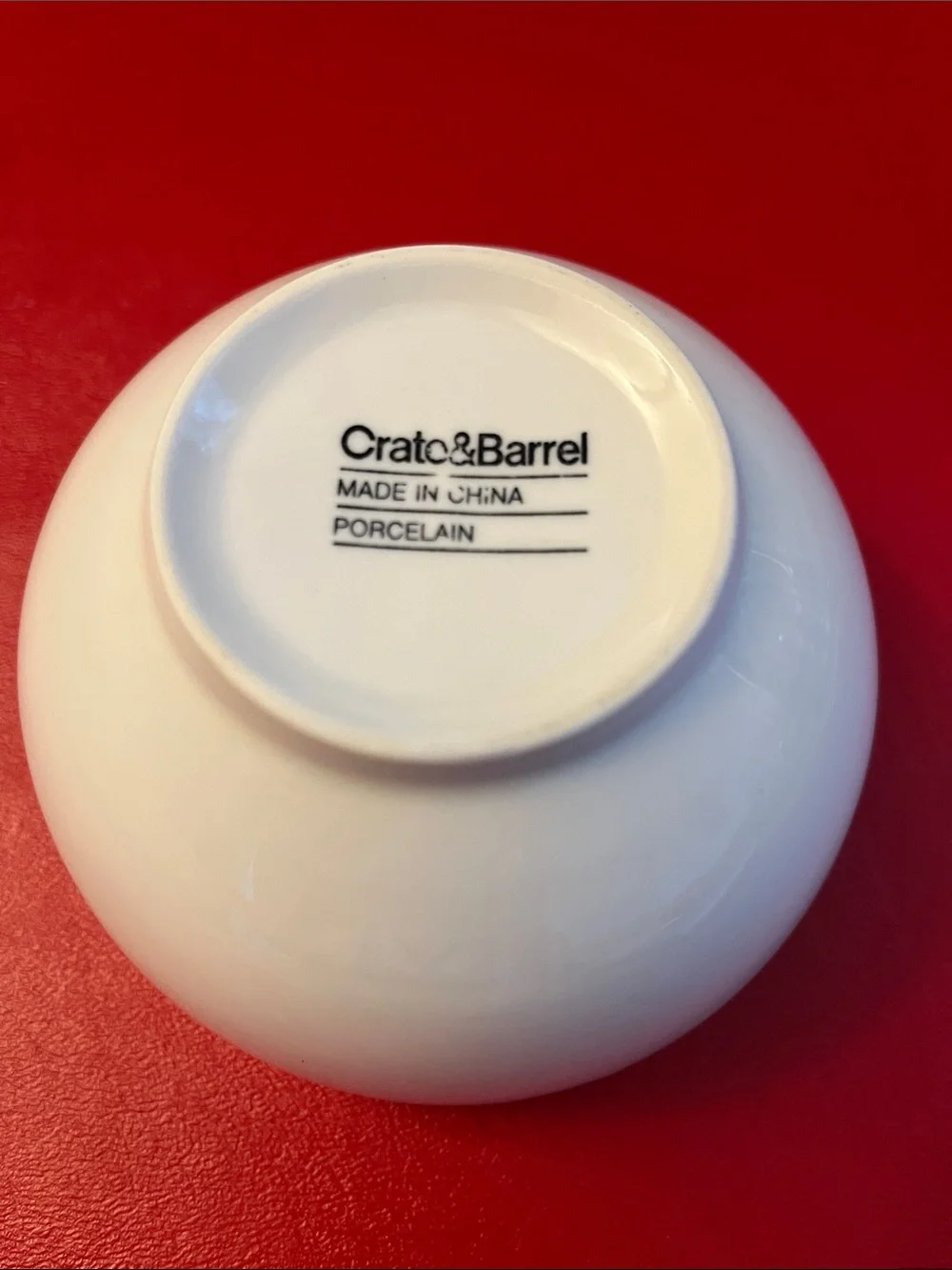 Crate&Barrel porcelain Bowl 4 3/8 W 2 3/4 H